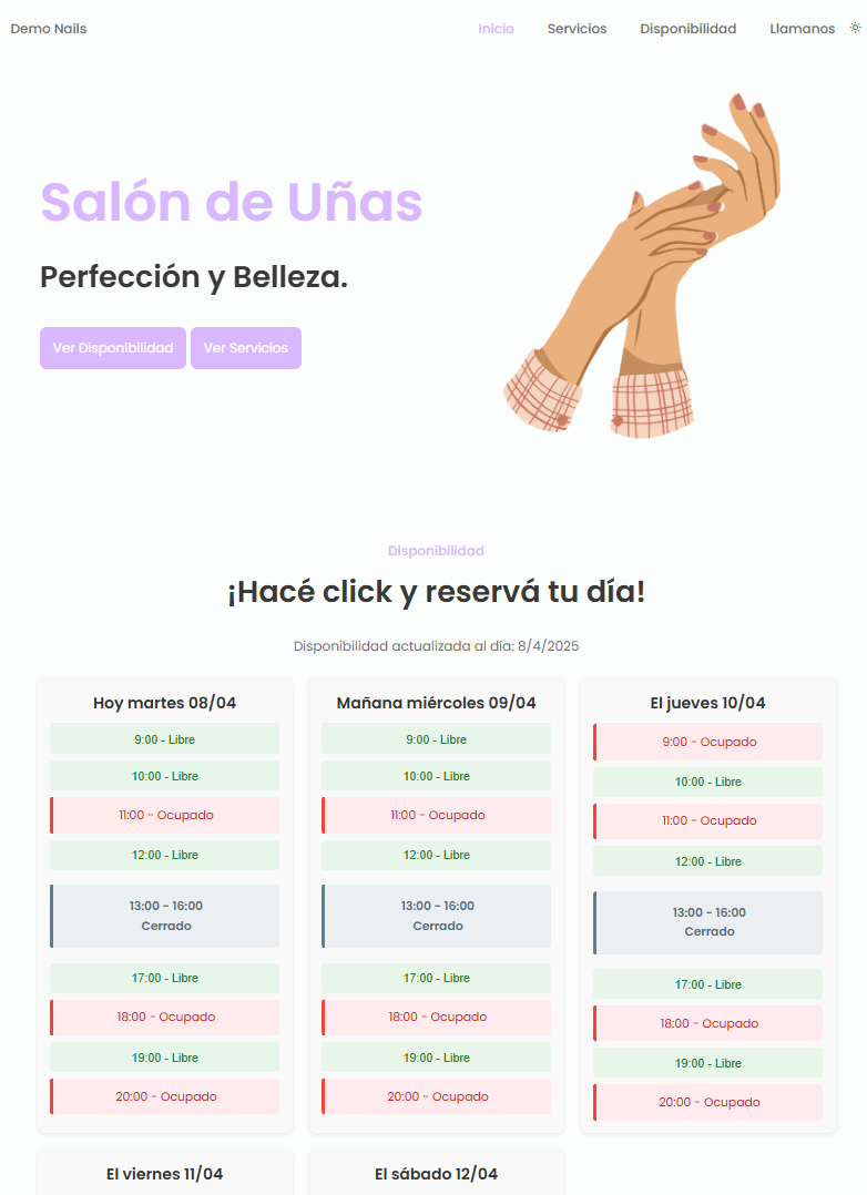 Reserva Salón de Uñas